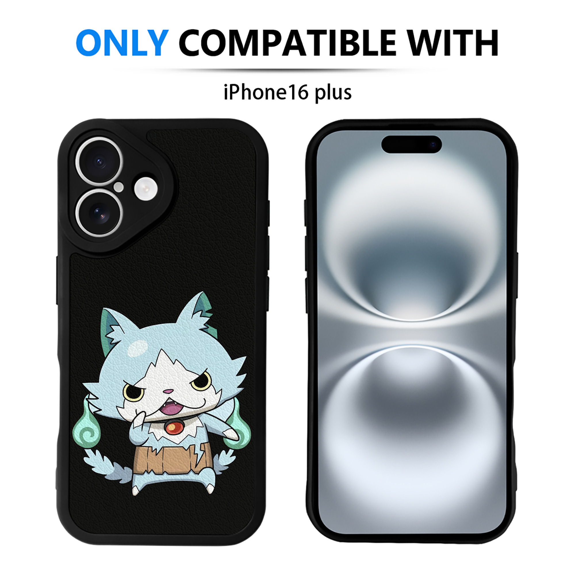 （画像用） 妖怪ウォッチ Yo-kai Watch 【iPhone 16シリーズ対応】シリコンスマホケース（レザー調） 材質：シリコン